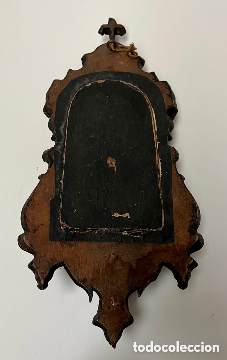 Antig&uuml;edades: Preciosa hornacina de madera. - Foto 9