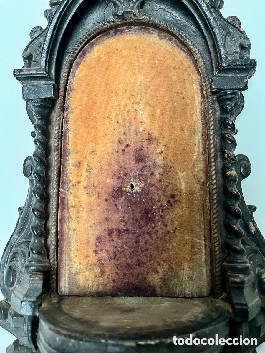 Antig&uuml;edades: Preciosa hornacina de madera. - Foto 15