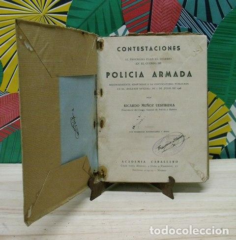 Antig&uuml;edades: Libro Contestaciones Programa Ingeso Polic&iacute;a Armada 1948 - Foto 1
