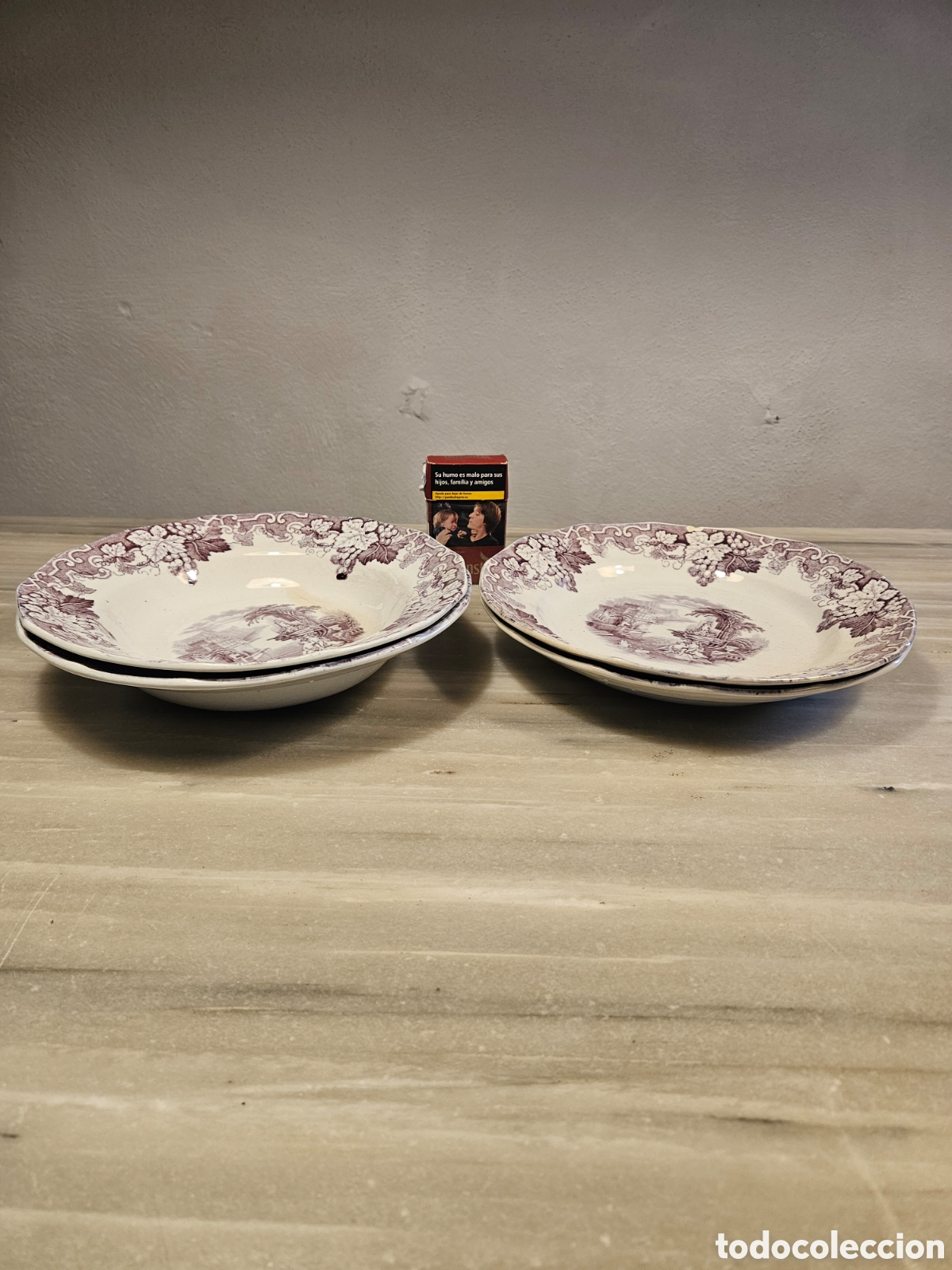 Antig&uuml;edades: 4 platos Pickman S. XIX - Foto 1
