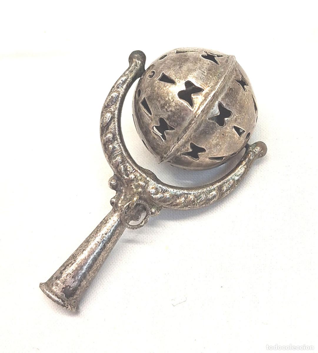 Antig&uuml;edades: Sonajero S XIX. Med. 7 cm - Foto 2