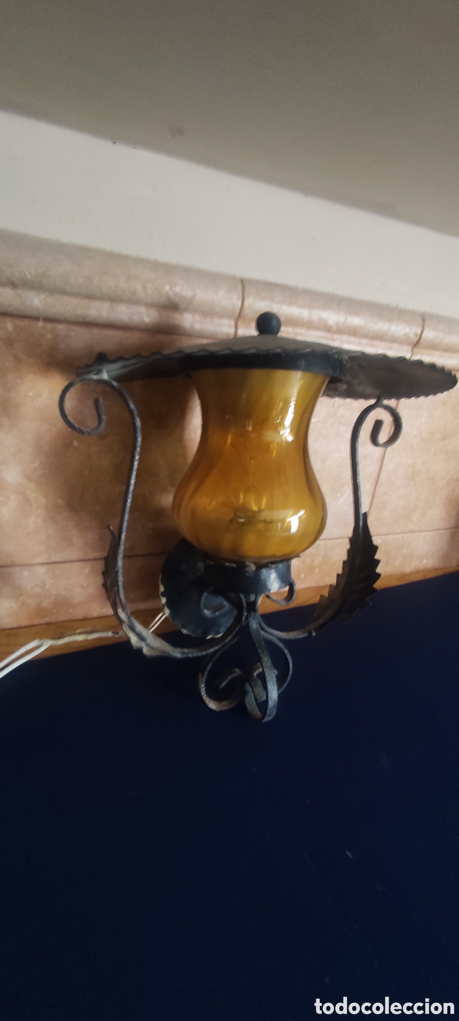Antig&uuml;edades: Antiguo farol de forja recortado - Foto 8