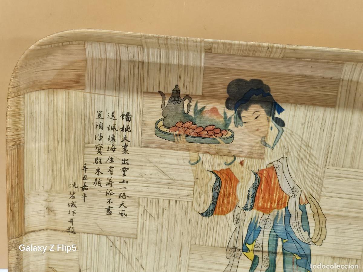 Antig&uuml;edades: bandeja oriental en bambu - Foto 2