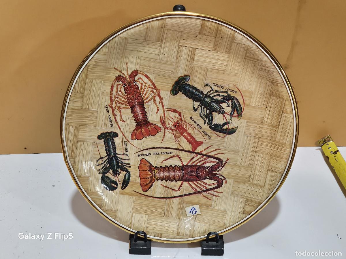 Antig&uuml;edades: plato hecho en bambu mariscos - Foto 1