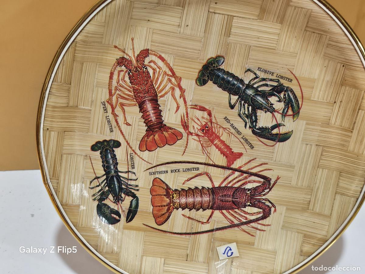 Antig&uuml;edades: plato hecho en bambu mariscos - Foto 2