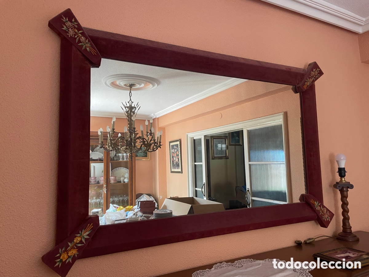 Antig&uuml;edades: Espejo terciopelo grande - Foto 1