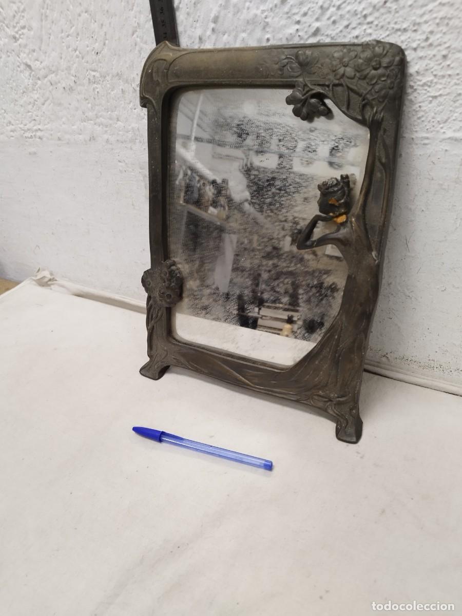 Antig&uuml;edades: Antiguo espejo modernista, a restaurar. - Foto 1