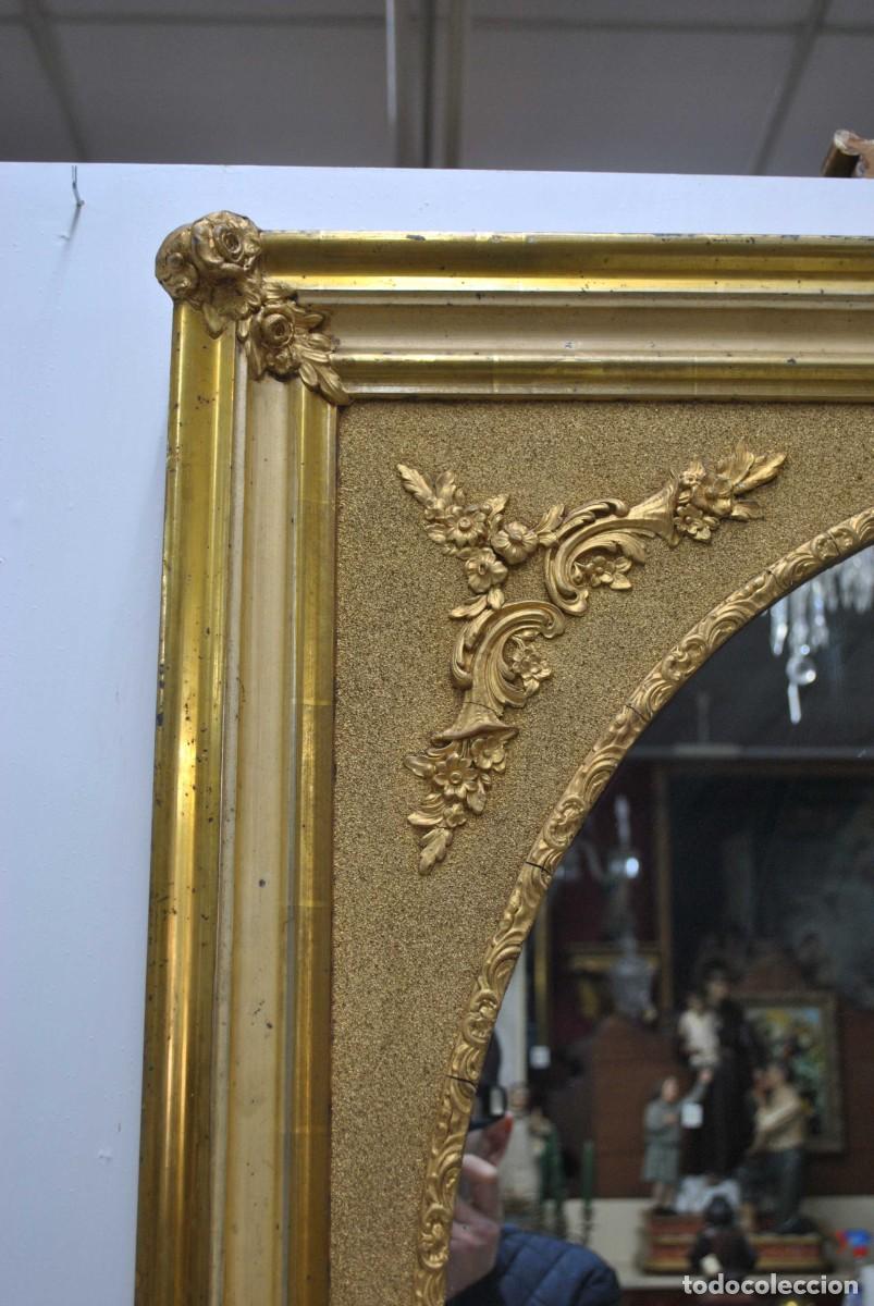 Antig&uuml;edades: ESPEJO DE PARED MARCO DORADO - Foto 3