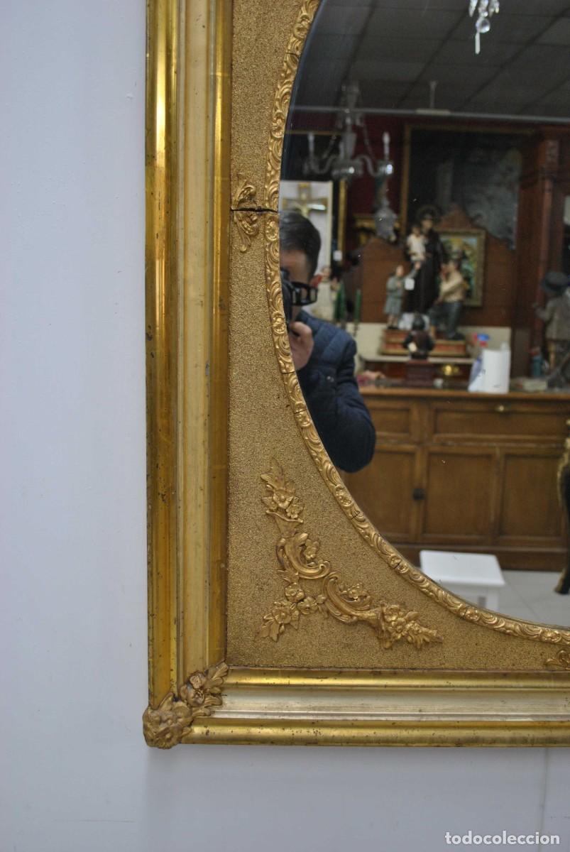 Antig&uuml;edades: ESPEJO DE PARED MARCO DORADO - Foto 4