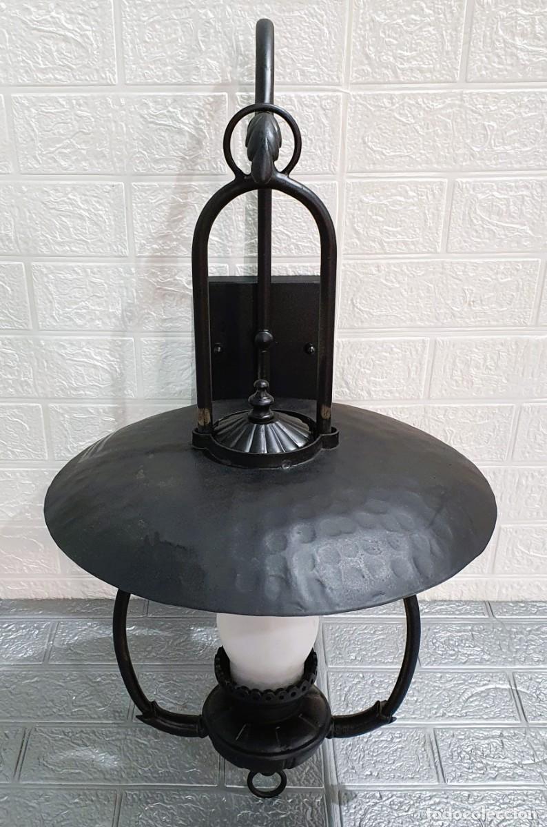 Antig&uuml;edades: Farol de pared tipo quinque de forja - Foto 5