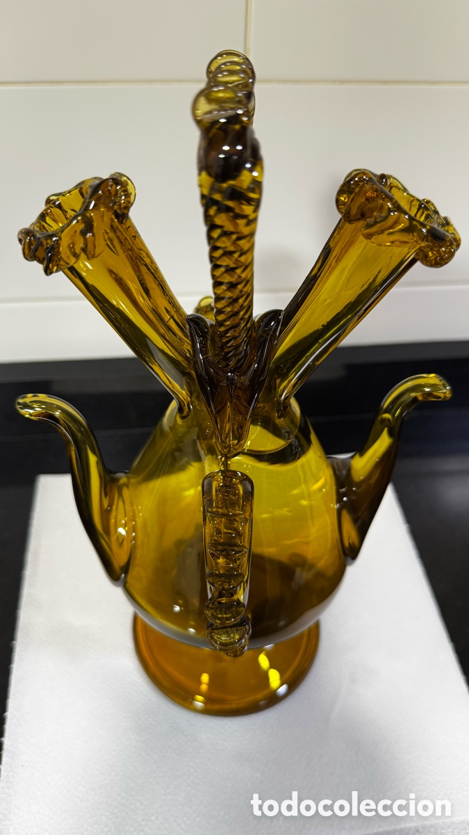 Antig&uuml;edades: Botijo-Aceitera Catal&aacute;n cristal soplado - Foto 7