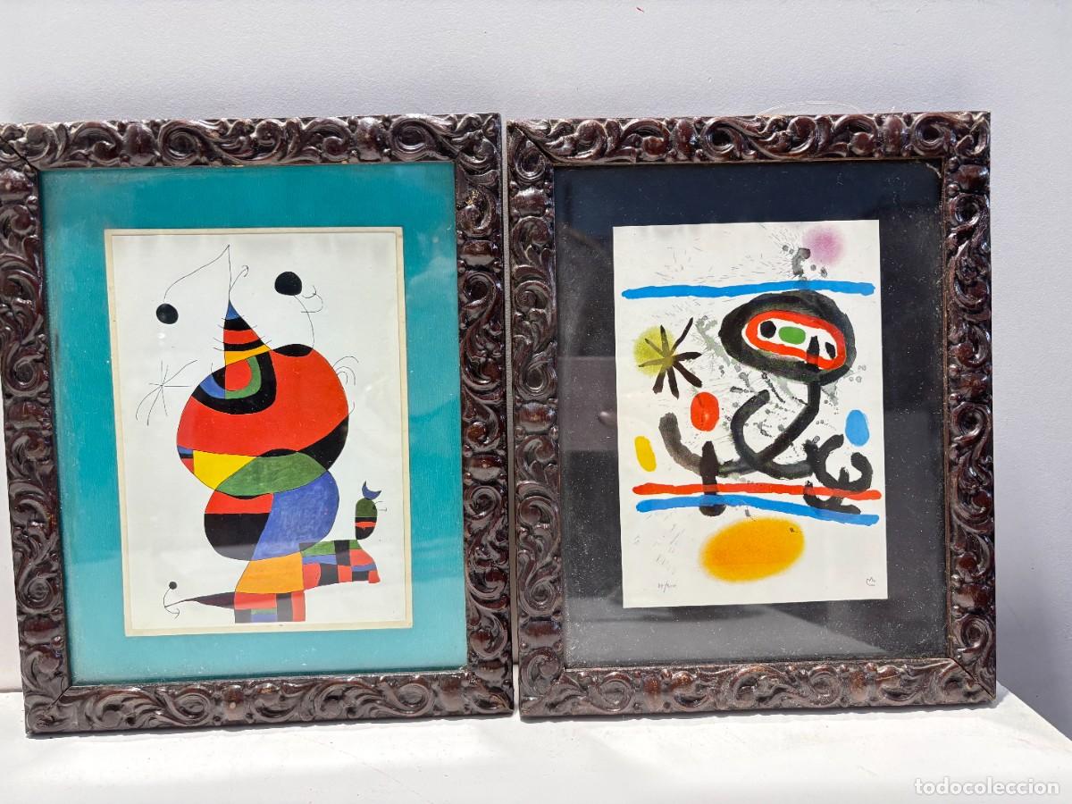 Antig&uuml;edades: CUADROS LAMINA COPIA JOAN MIRO - Foto 1