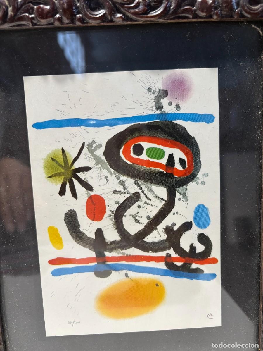 Antig&uuml;edades: CUADROS LAMINA COPIA JOAN MIRO - Foto 2