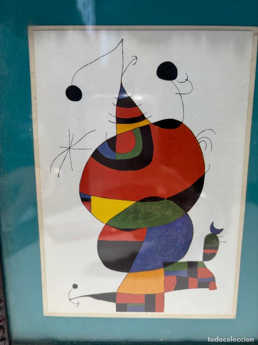 Antig&uuml;edades: CUADROS LAMINA COPIA JOAN MIRO - Foto 3