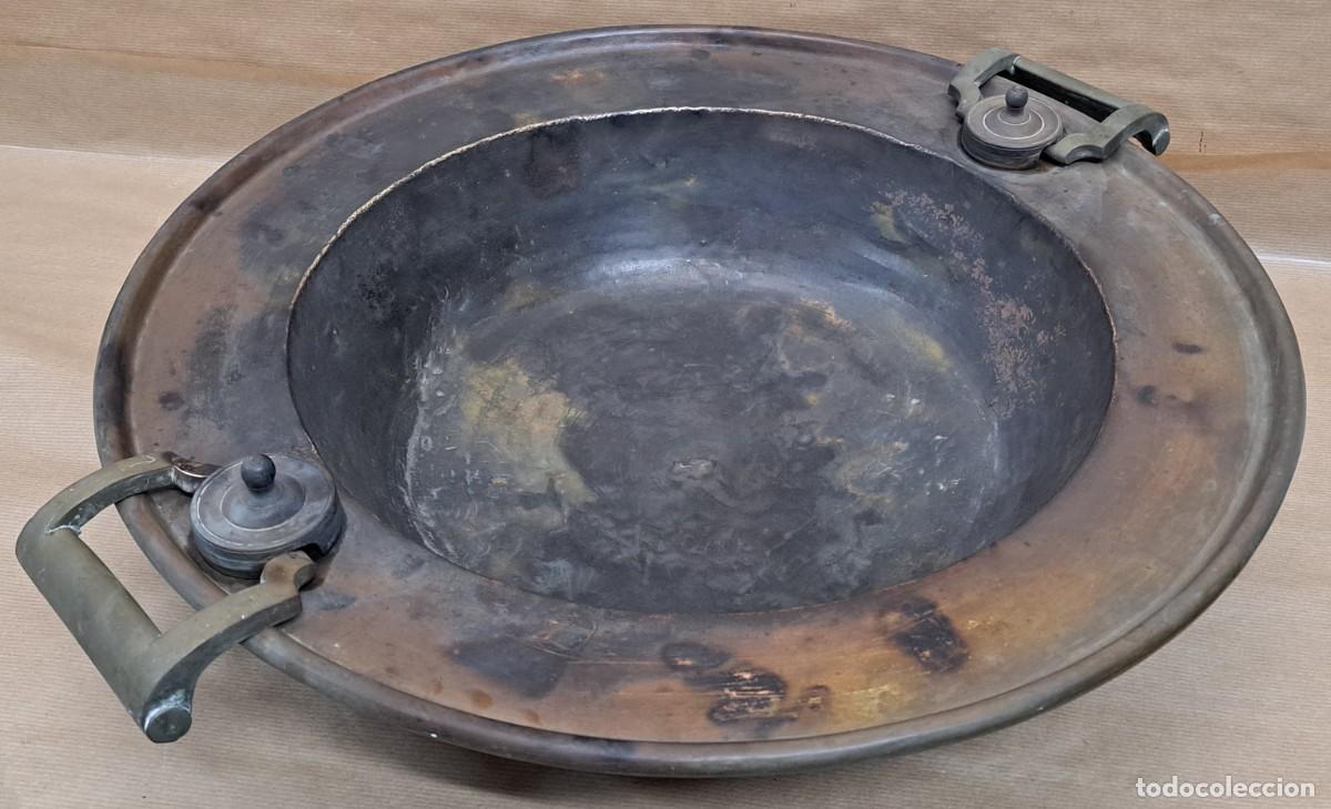 Antig&uuml;edades: BRASERO DE COBRE Y ASAS DE BRONCE - Foto 6