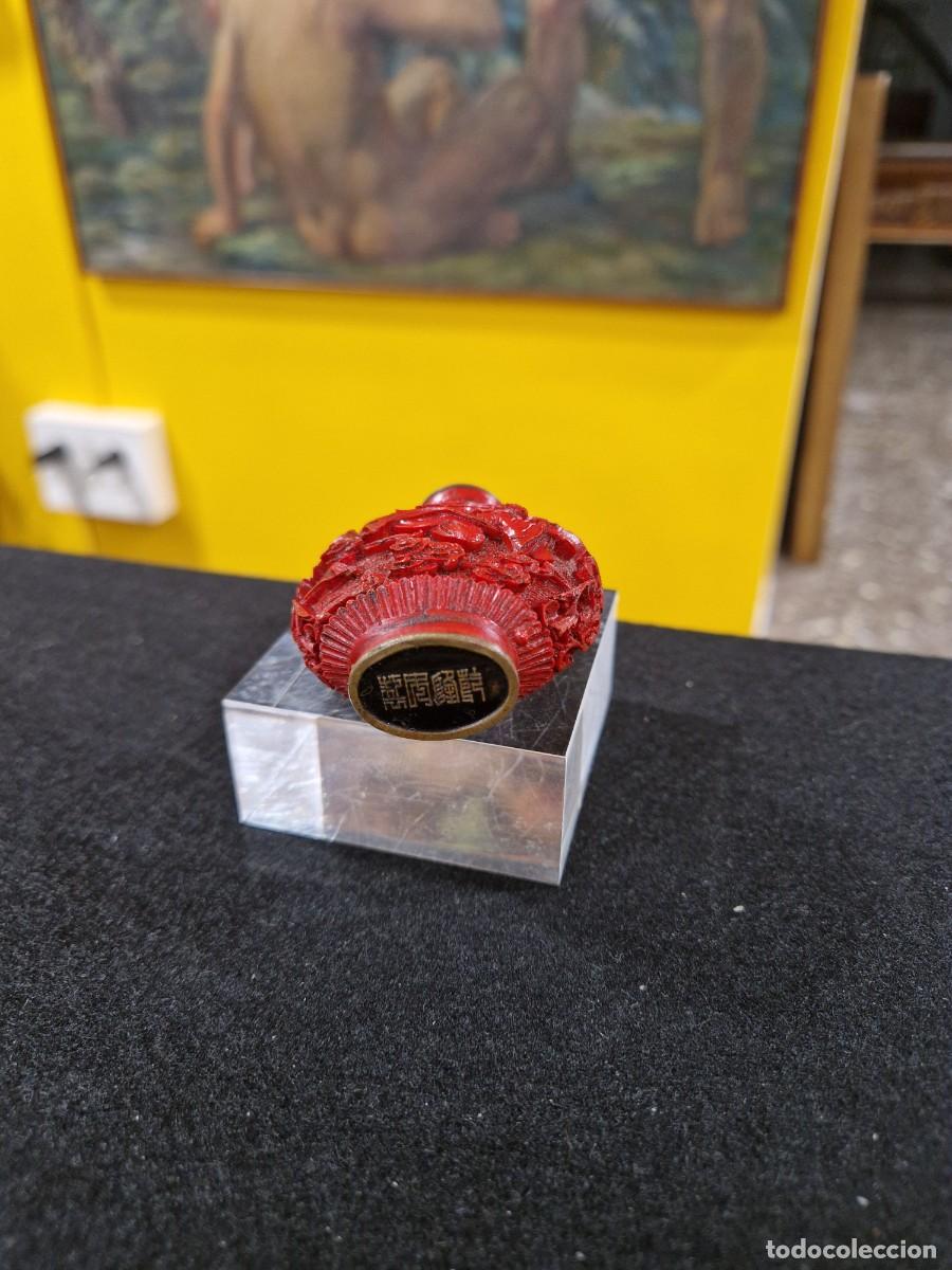 Antig&uuml;edades: Botella de snuff laca cinabrio - Foto 7