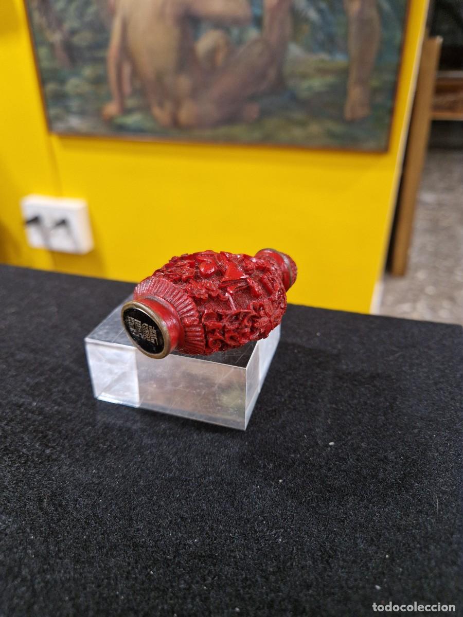 Antig&uuml;edades: Botella de snuff laca cinabrio - Foto 10