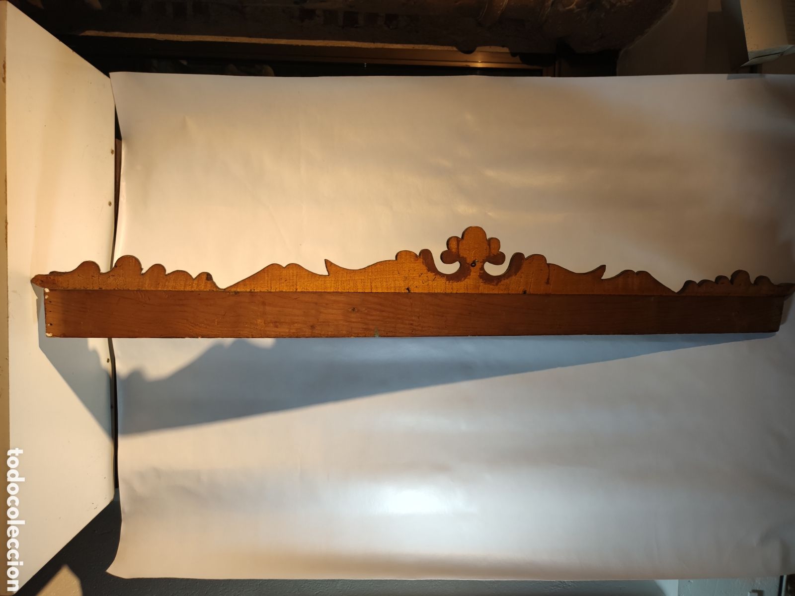 Antig&uuml;edades: Friso de madera pintado antiguo - Foto 7