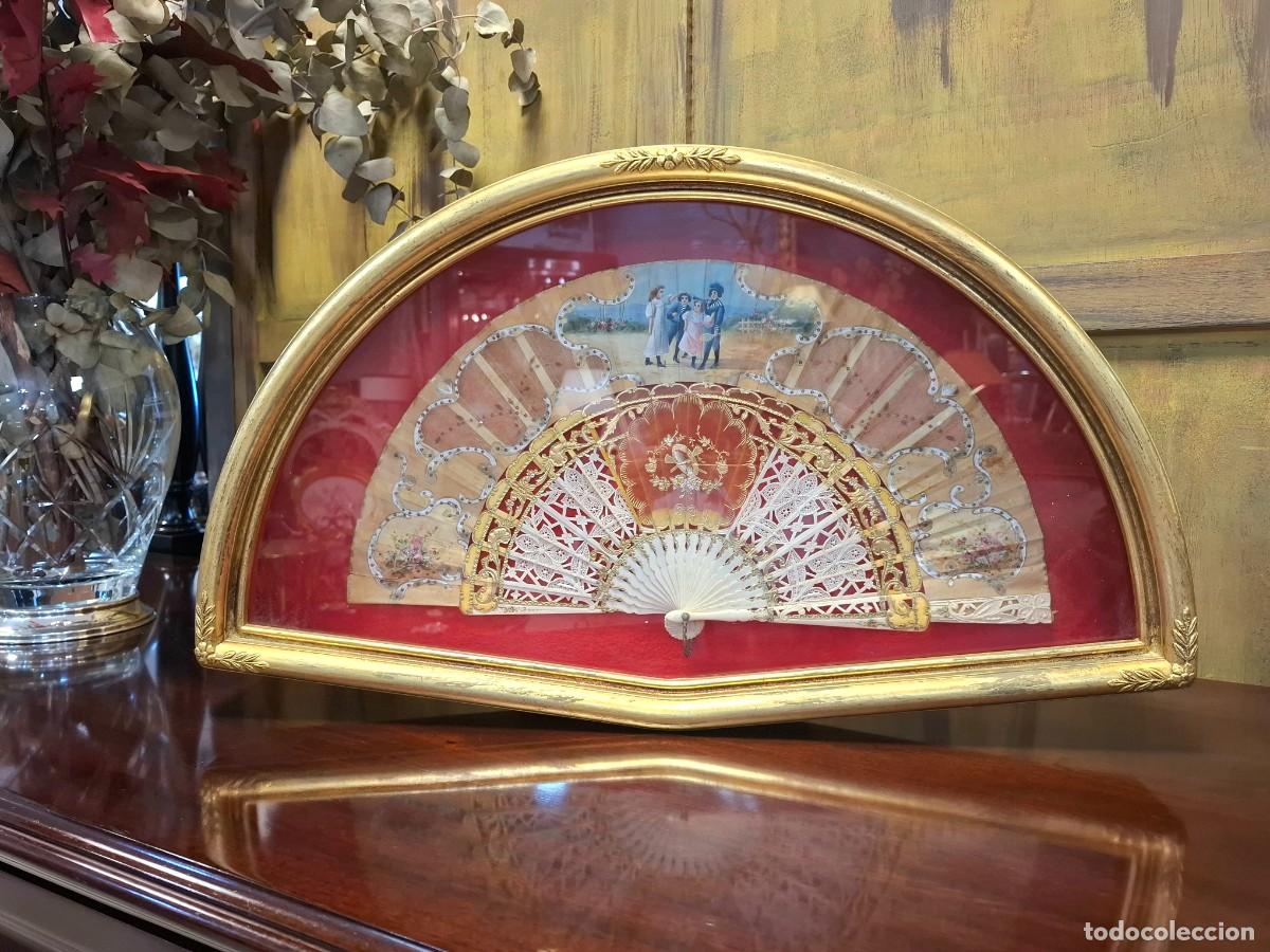 Antig&uuml;edades: Abanico de hueso calado - Foto 1