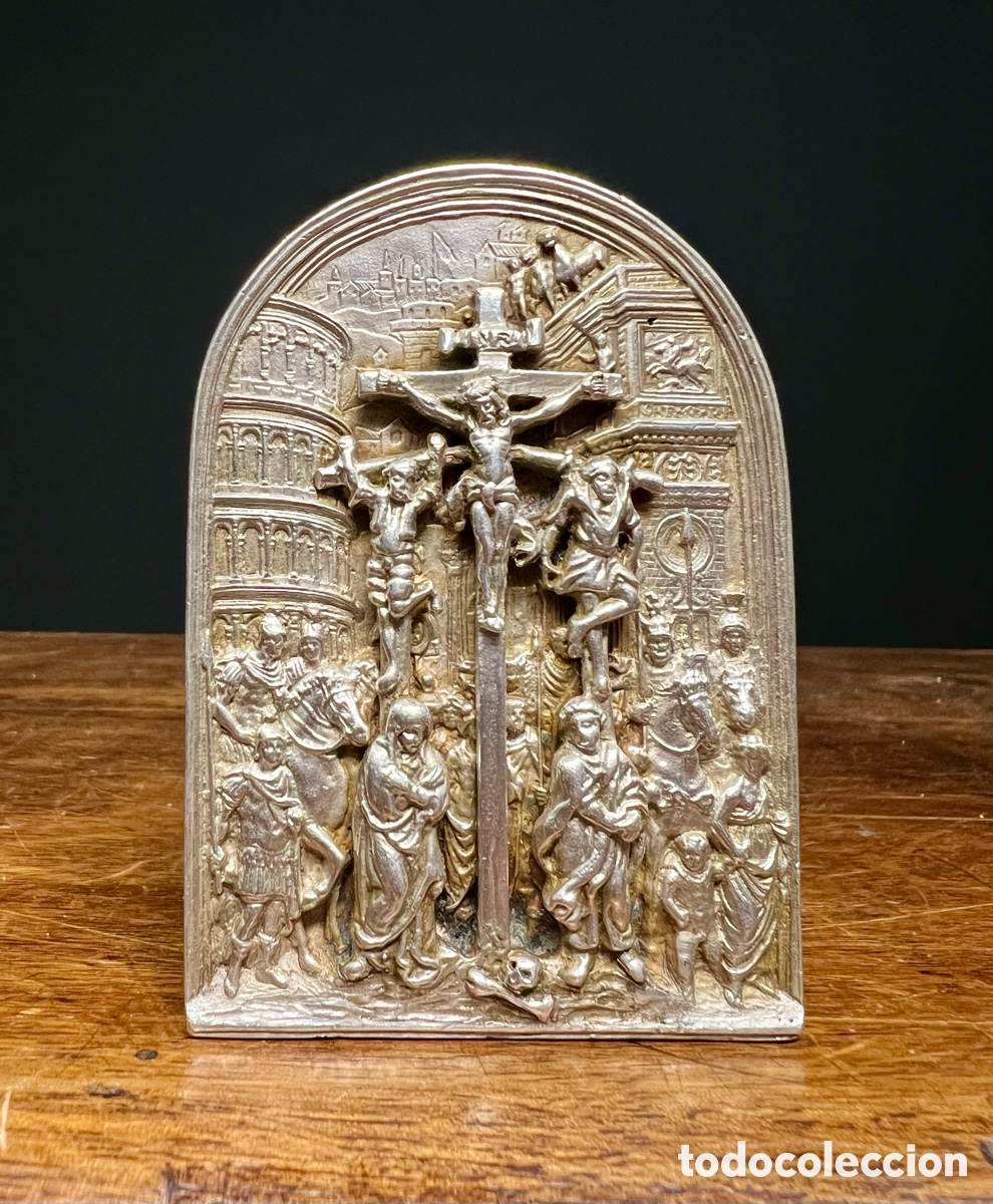 Antig&uuml;edades: Crucifixi&oacute;n, Italia. Plata, S.XVII