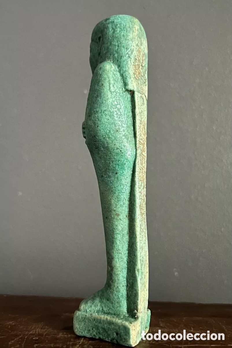 Antig&uuml;edades: Blau glasierter Kalkstein-Uschebti - Foto 9