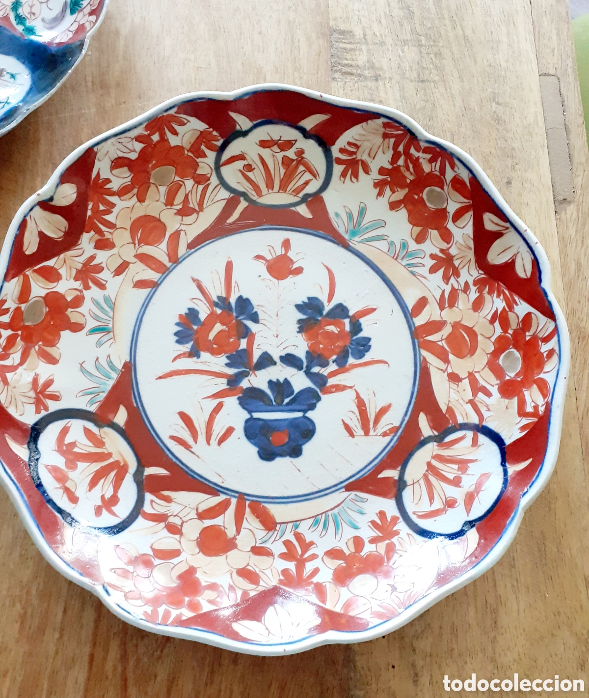 Antig&uuml;edades: 2 platos antiguos Imari - Foto 2