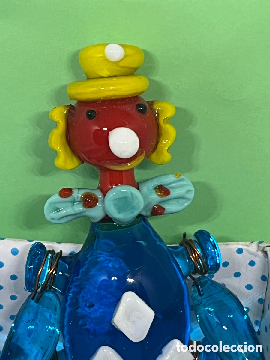 Antig&uuml;edades: PAYASO DE CRISTAL DE MURANO EN SU CAJA - Foto 2