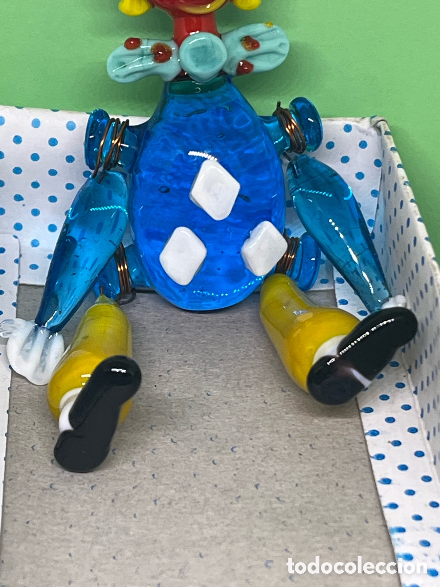 Antig&uuml;edades: PAYASO DE CRISTAL DE MURANO EN SU CAJA - Foto 3