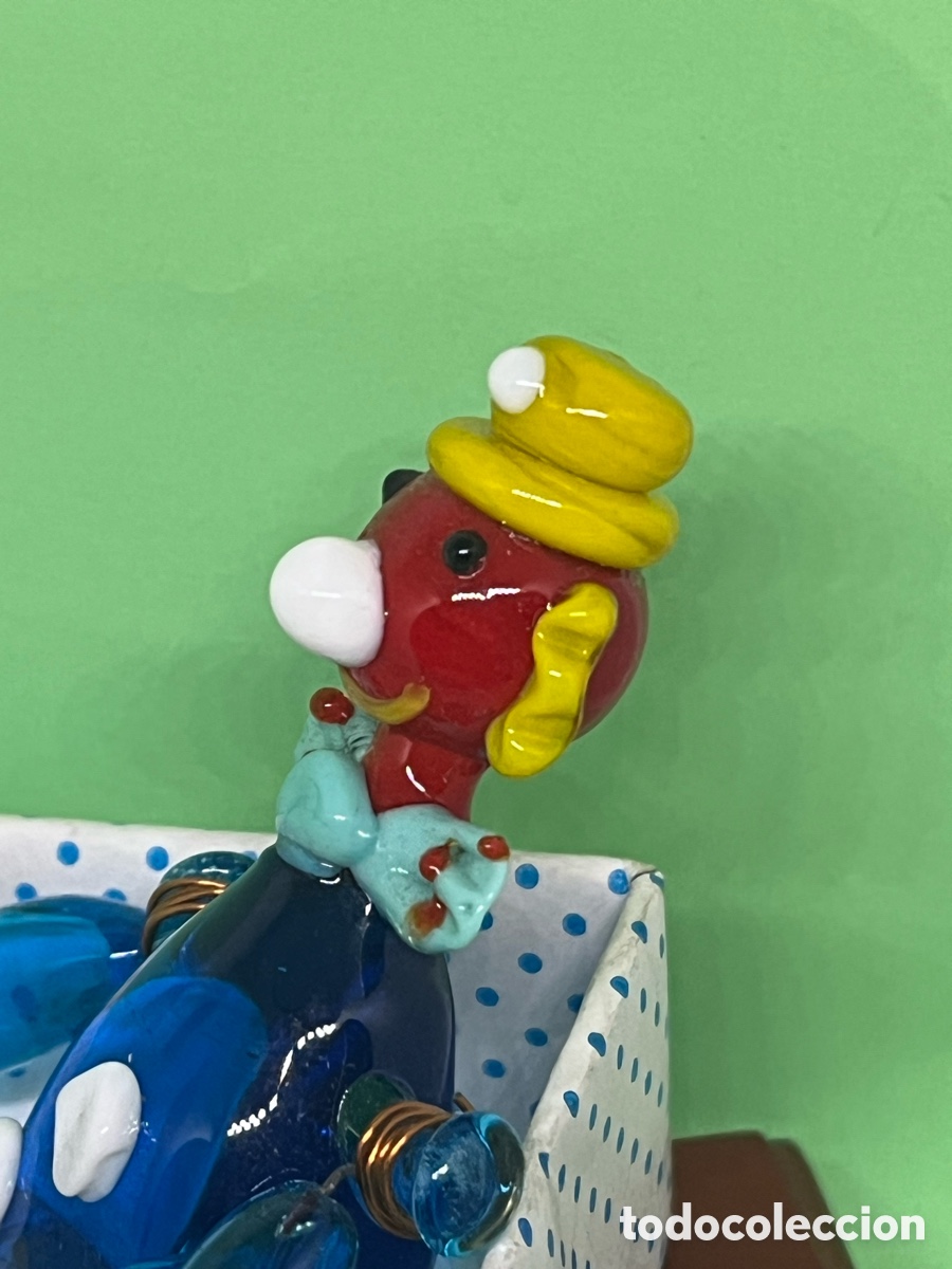 Antig&uuml;edades: PAYASO DE CRISTAL DE MURANO EN SU CAJA - Foto 5