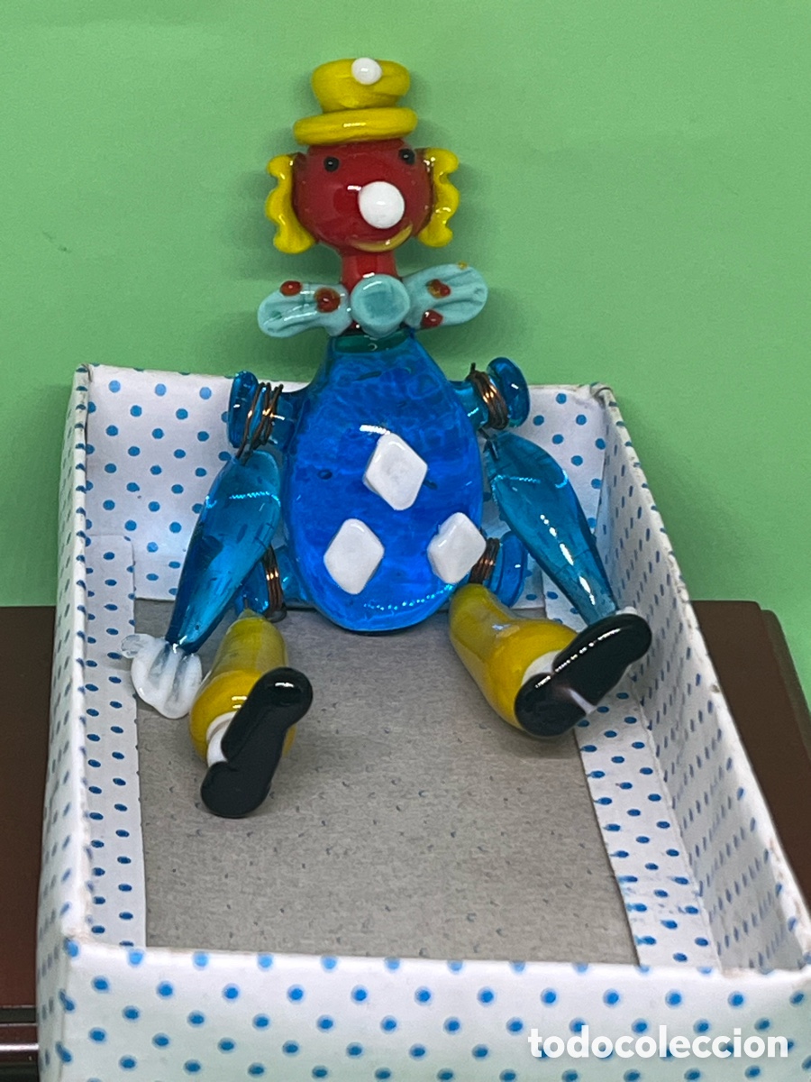 Antig&uuml;edades: PAYASO DE CRISTAL DE MURANO EN SU CAJA - Foto 1