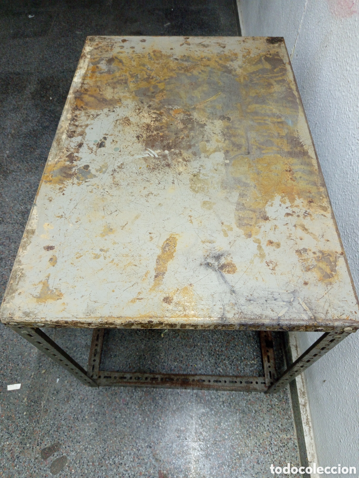 Antig&uuml;edades: Mesa industrial antigua - Foto 3