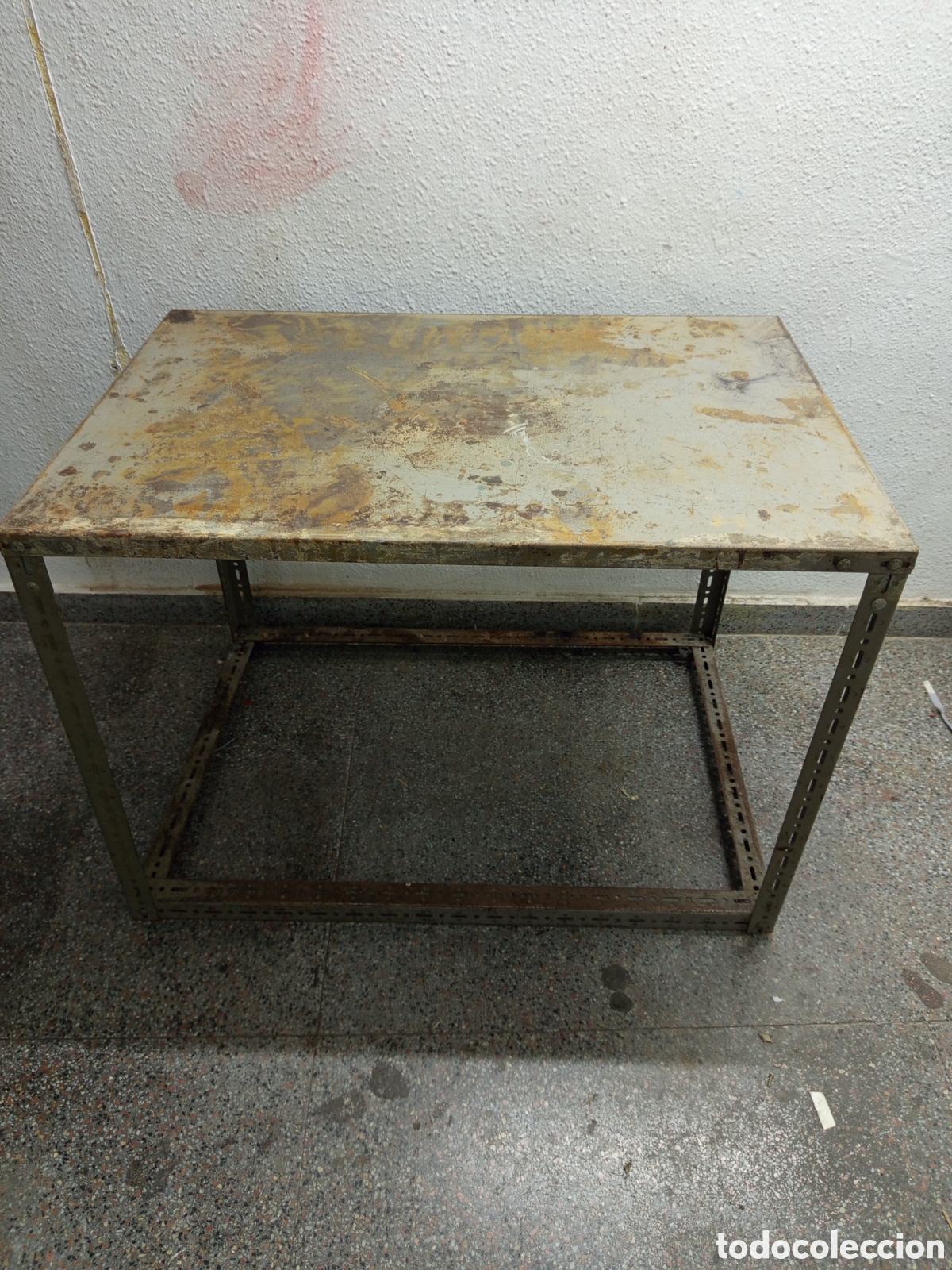 Antig&uuml;edades: Mesa industrial antigua - Foto 1