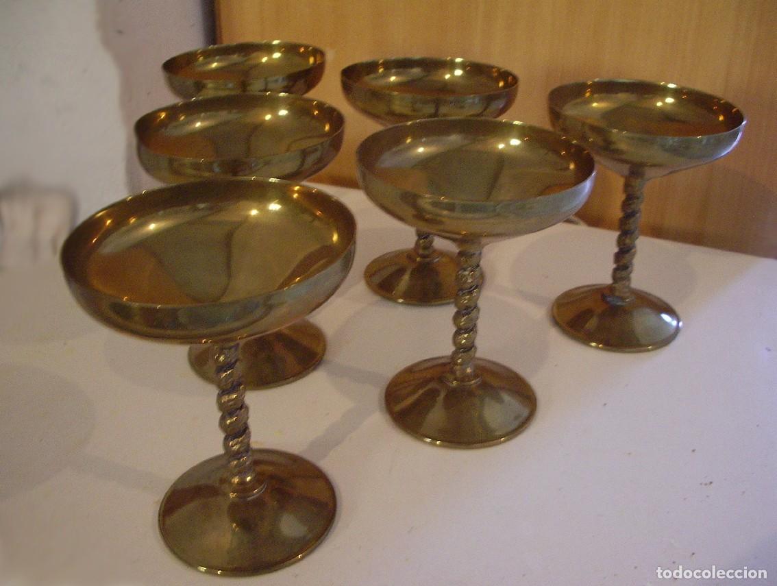 Antig&uuml;edades: Copas metalicas 6 unidades - Foto 2