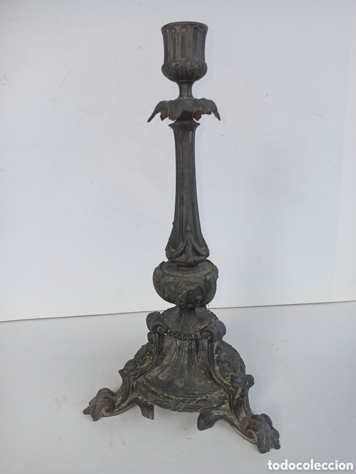 Antig&uuml;edades: Antiguo candelabro de bronce - Foto 6