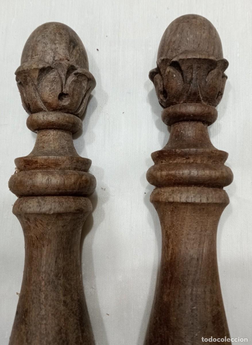 Antig&uuml;edades: 3 COLUMNAS DE 30 CM DE CASTA&Ntilde;O, ANTIGUAS - Foto 4