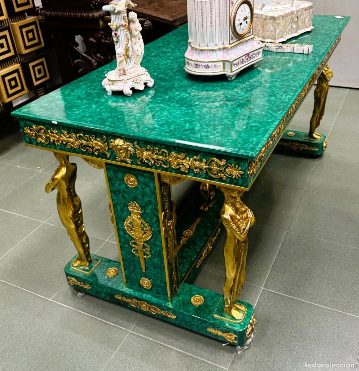 Antig&uuml;edades: MESA ESTILO IMPERIO CON DETALLES EN BRONCE - Foto 10