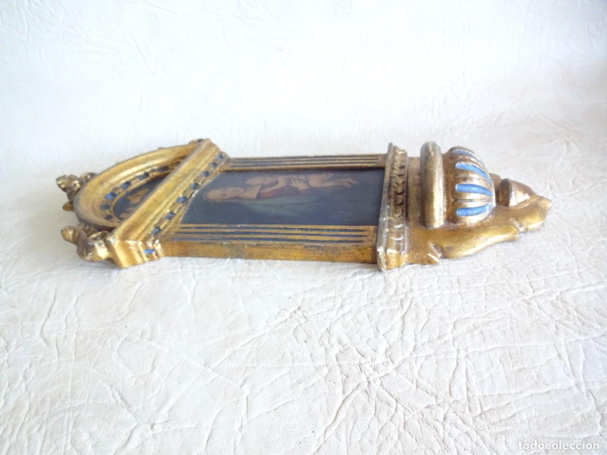 Antig&uuml;edades: antigua benditera Francesa con pan de oro y madera - Foto 5