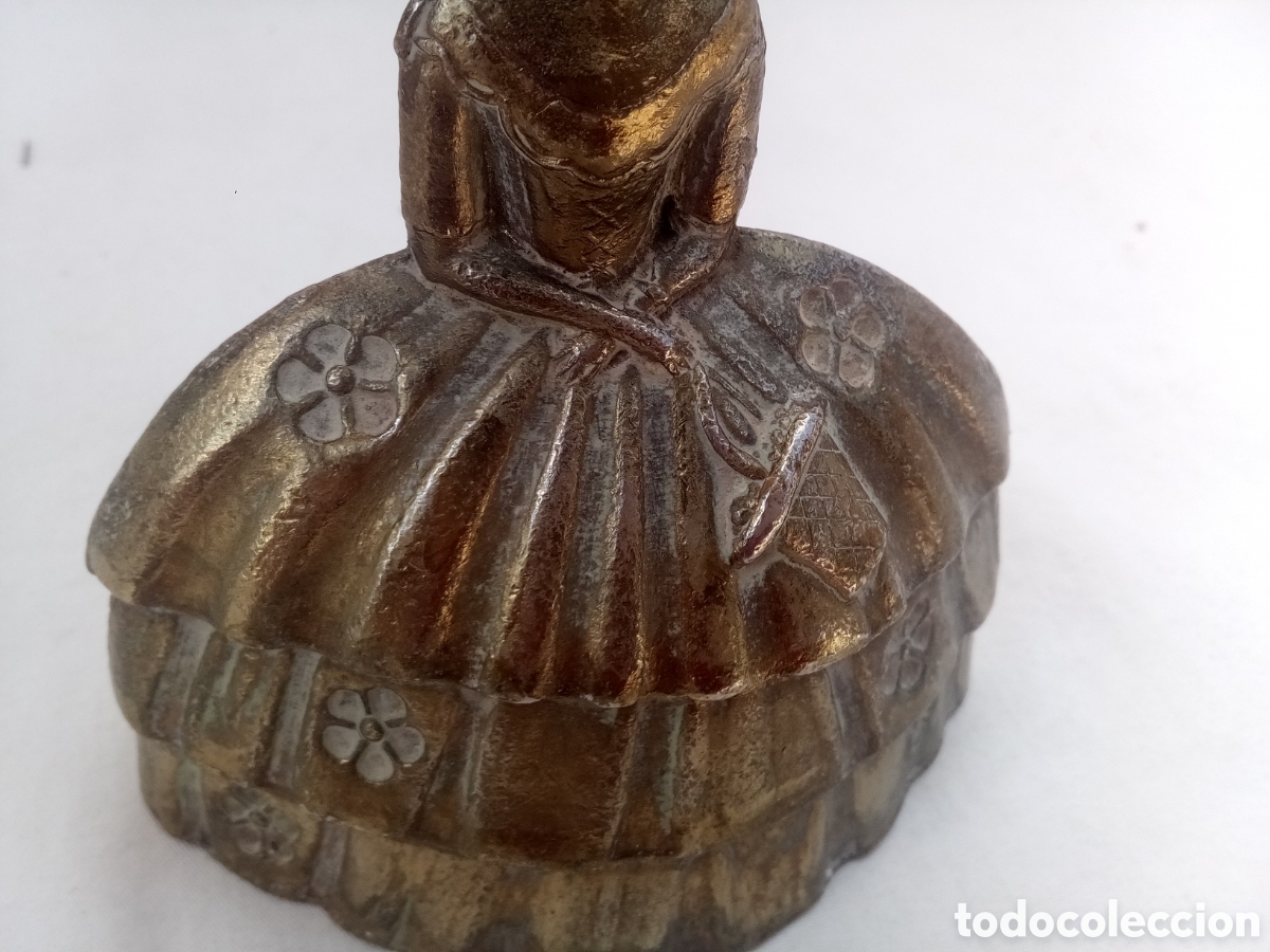 Antig&uuml;edades: CAMPANILLA DE MANO DE SERVICIO DE DAMA DE &Eacute;POCA *BC - Foto 5