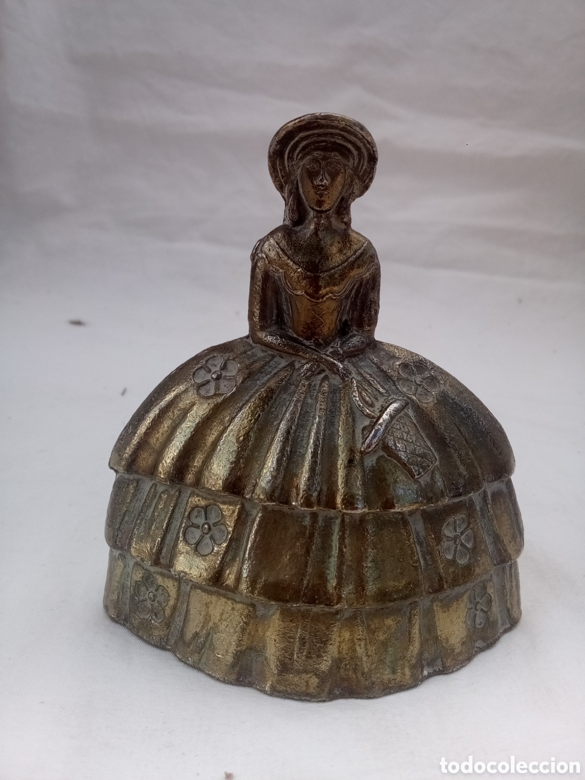 Antig&uuml;edades: CAMPANILLA DE MANO DE SERVICIO DE DAMA DE &Eacute;POCA *BC - Foto 1