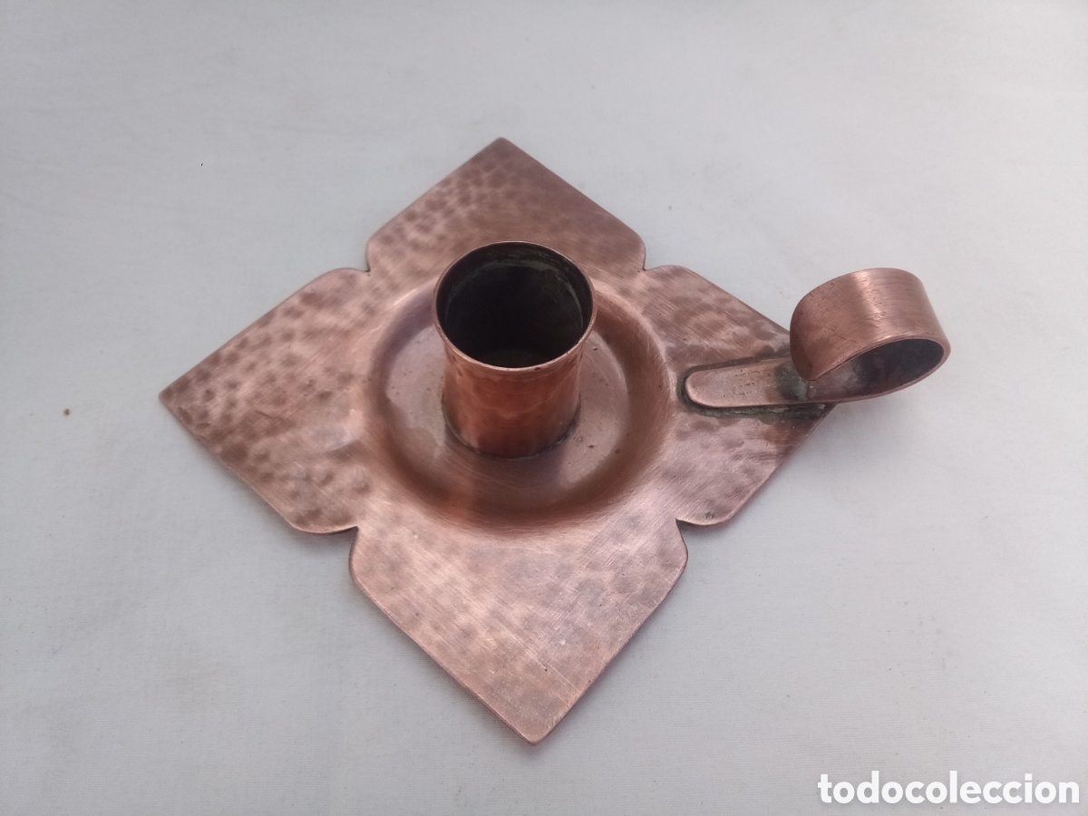 Antig&uuml;edades: PALMATORIA DE COBRE - PORTAVELAS *BC - Foto 1