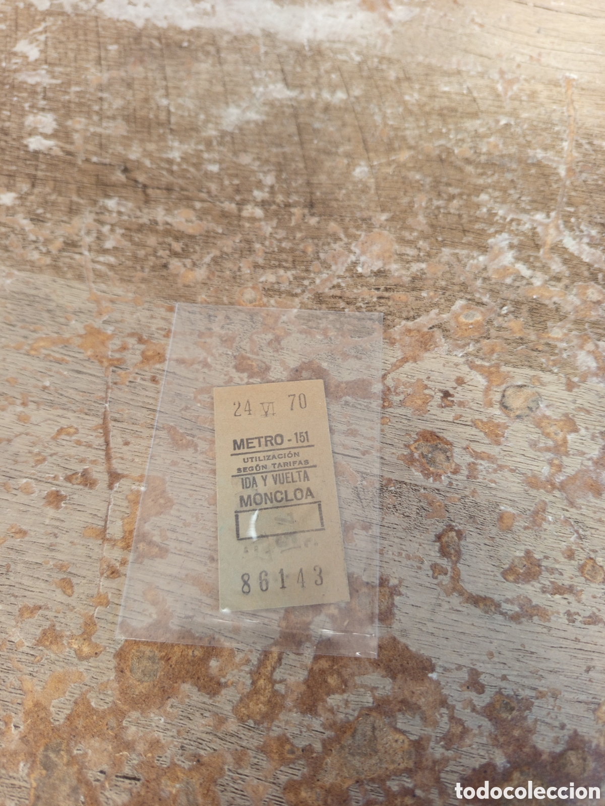Antig&uuml;edades: Ticket de metro moncloa a&ntilde;o 70 - Foto 1