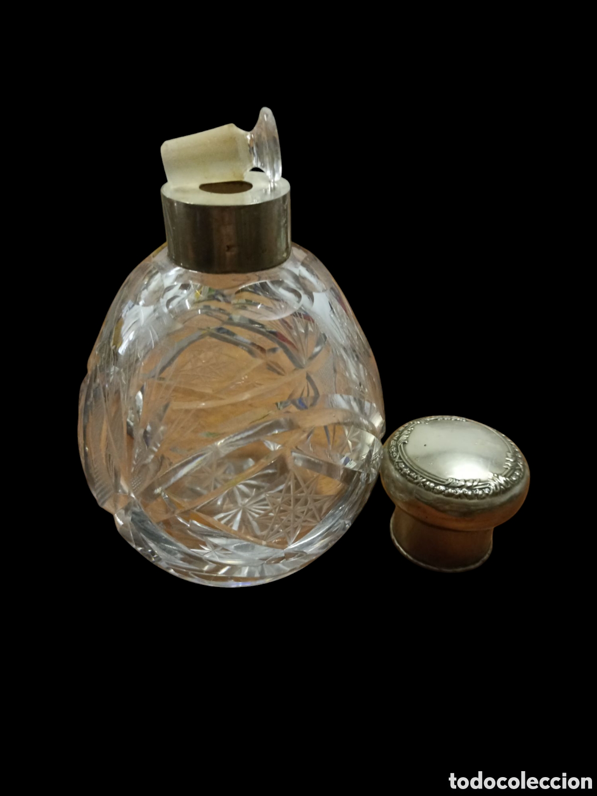 Antig&uuml;edades: Frasco de perfume cristal de Bohemia - Foto 4