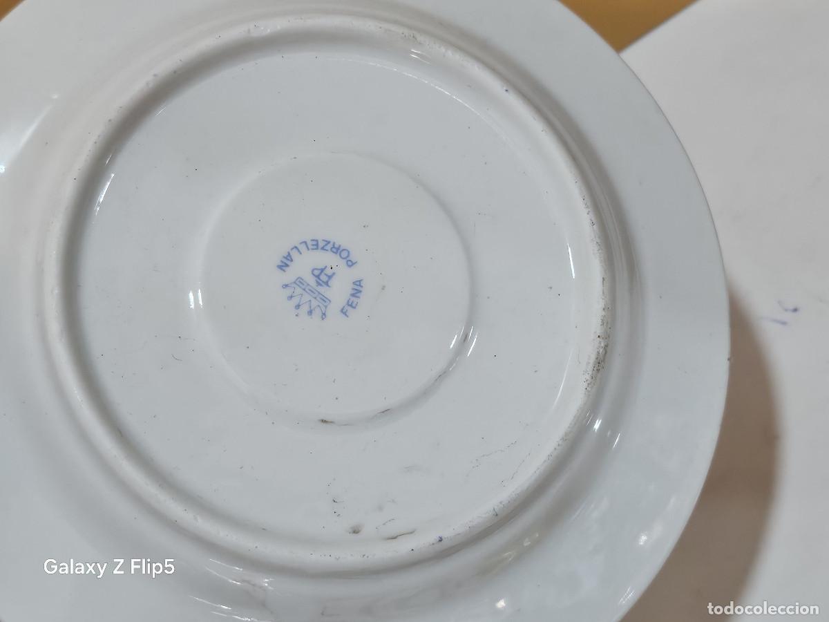 Antig&uuml;edades: tazon y plato de porcelana - Foto 3