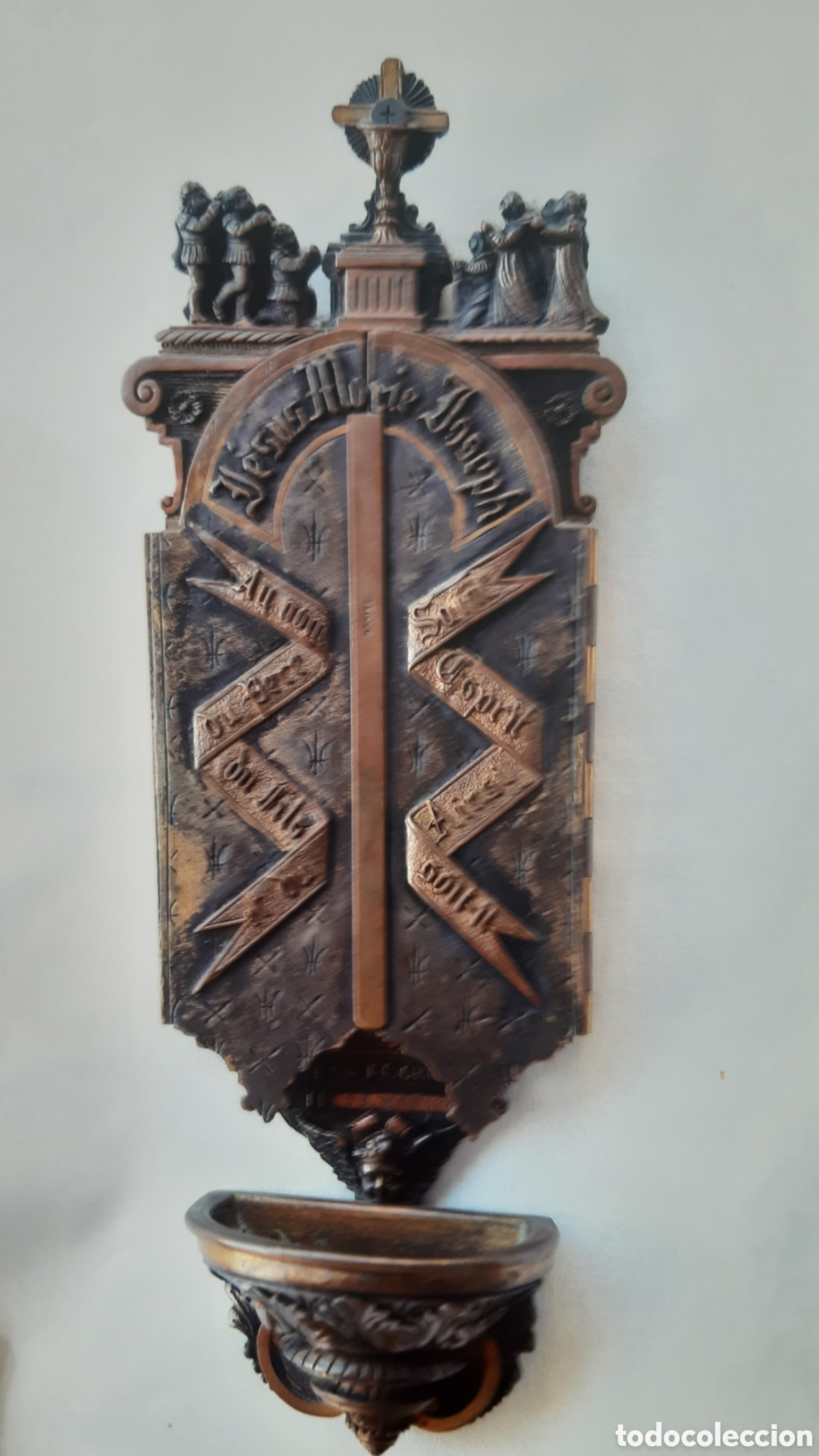 Antig&uuml;edades: Tr&iacute;ptico de Bronce s. XIX - Foto 2