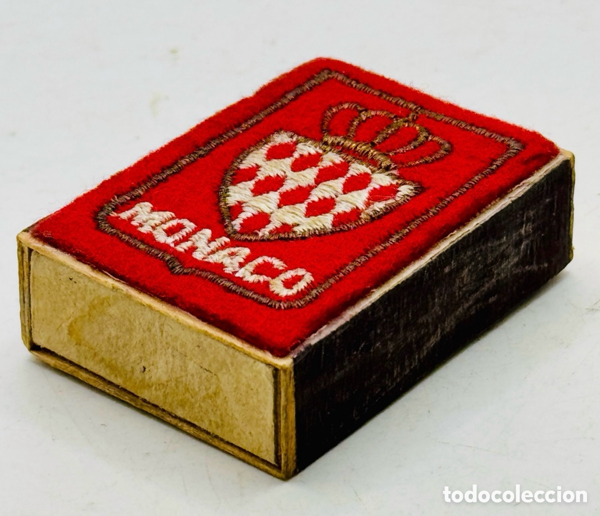 Antig&uuml;edades: Antigua Caja Escudo de M&oacute;naco - Foto 2
