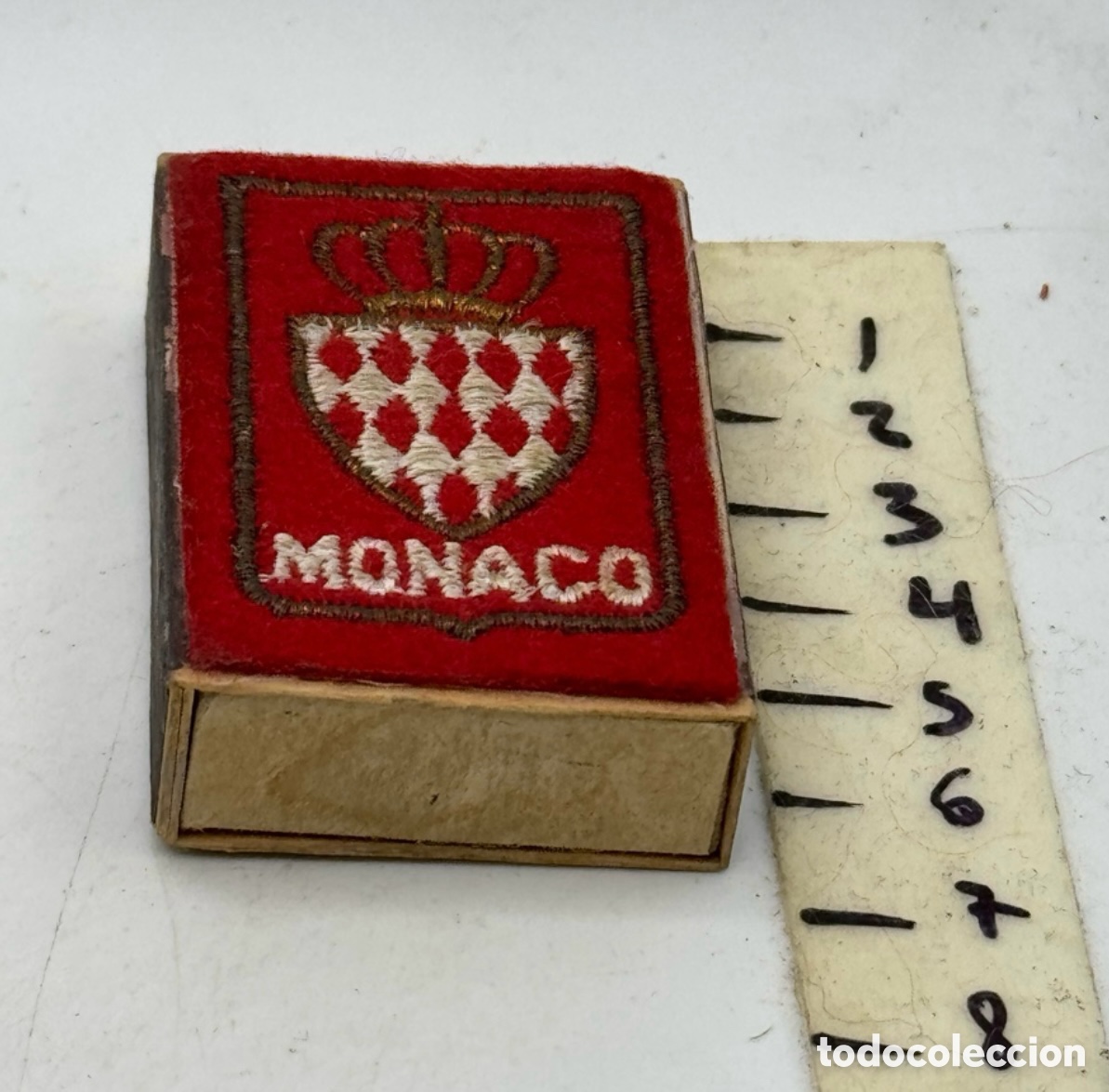 Antig&uuml;edades: Antigua Caja Escudo de M&oacute;naco - Foto 6