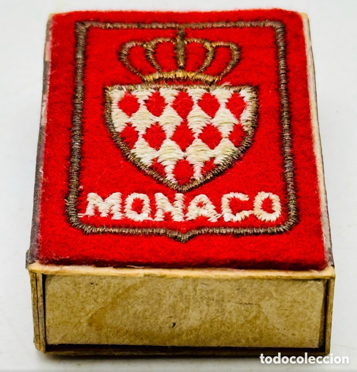 Antig&uuml;edades: Antigua Caja Escudo de M&oacute;naco - Foto 1