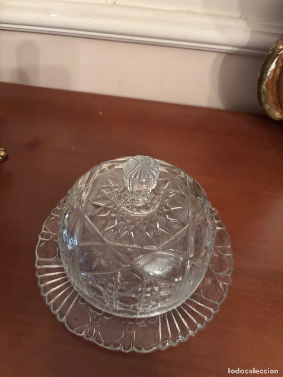 Antig&uuml;edades: Antigua mantequera cristal - Foto 2