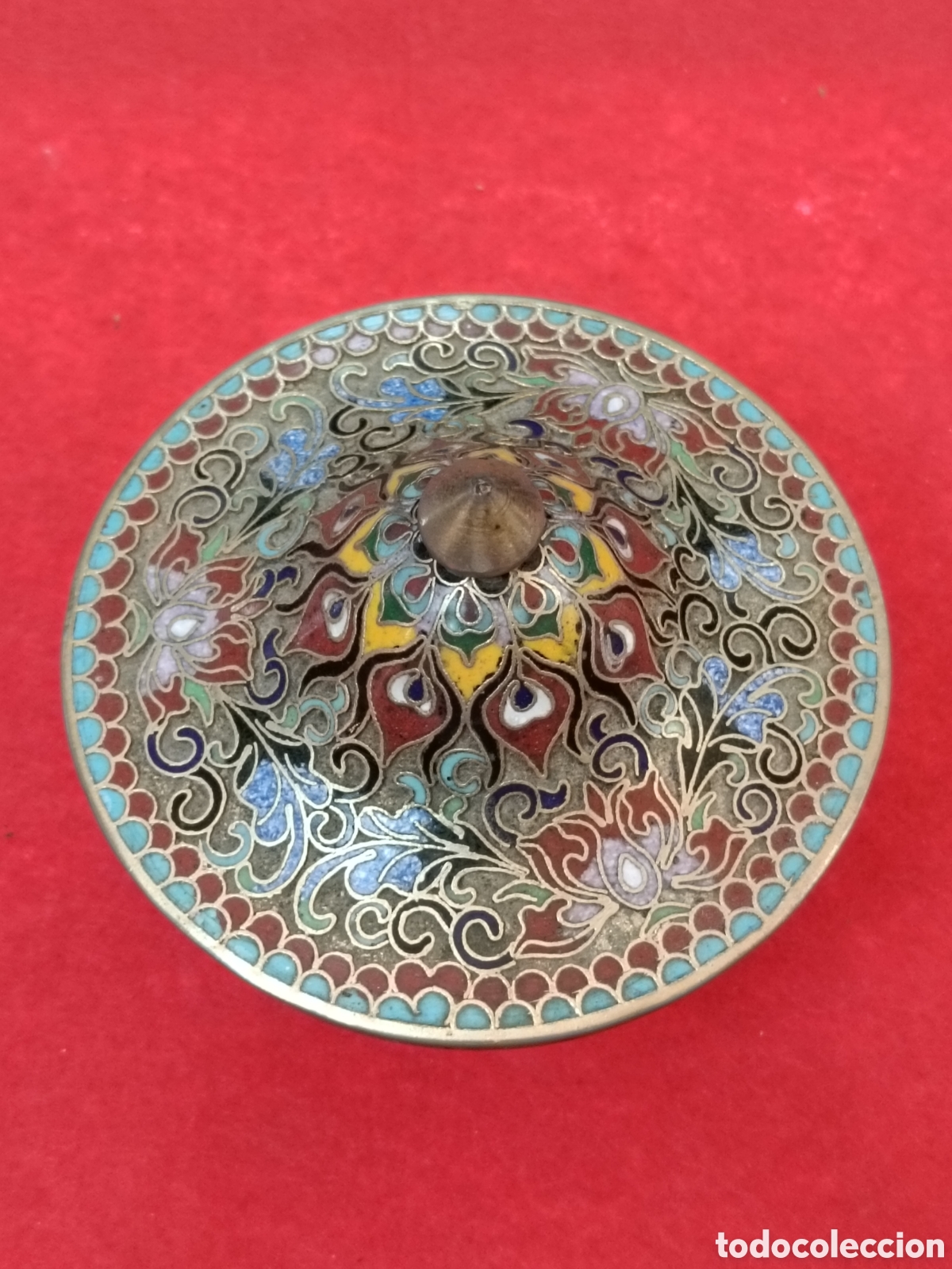 Antig&uuml;edades: CUENCO ESMALTE CLOISONNE 20CM ALTO. - Foto 3