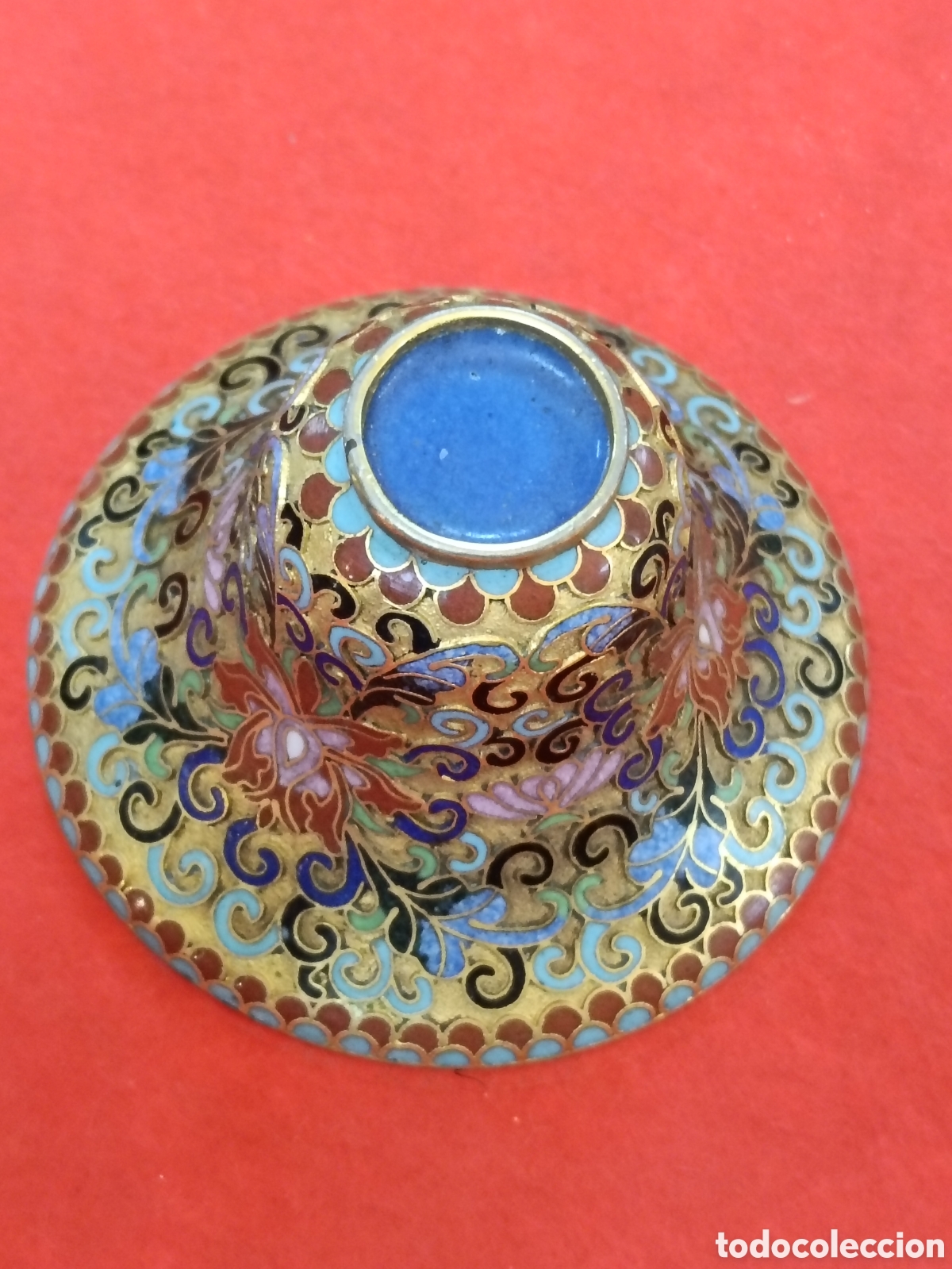 Antig&uuml;edades: CUENCO ESMALTE CLOISONNE 20CM ALTO. - Foto 7